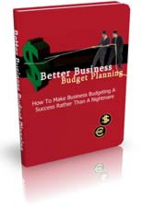 Product picture  Better Business Budget Planning  Comes with Master Resale R