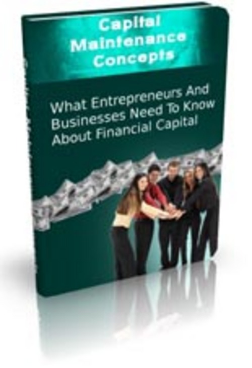 Product picture  Capital Maintenance Concepts  Comes with Master Resale Righ