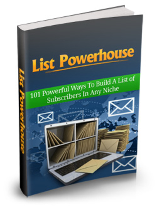 Product picture List Powerhouse Comes with Master Resale Rights! 